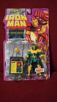 VTG 1994 Toy Biz Marvel Iron Man Mandarin Action Figure Light Up