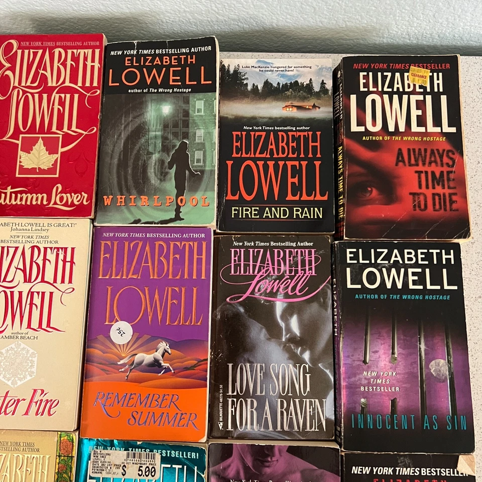Lot of 12 Elizabeth Lowell Romantic Suspense Mystery Thriller Paperback Books Foto 3 de 4