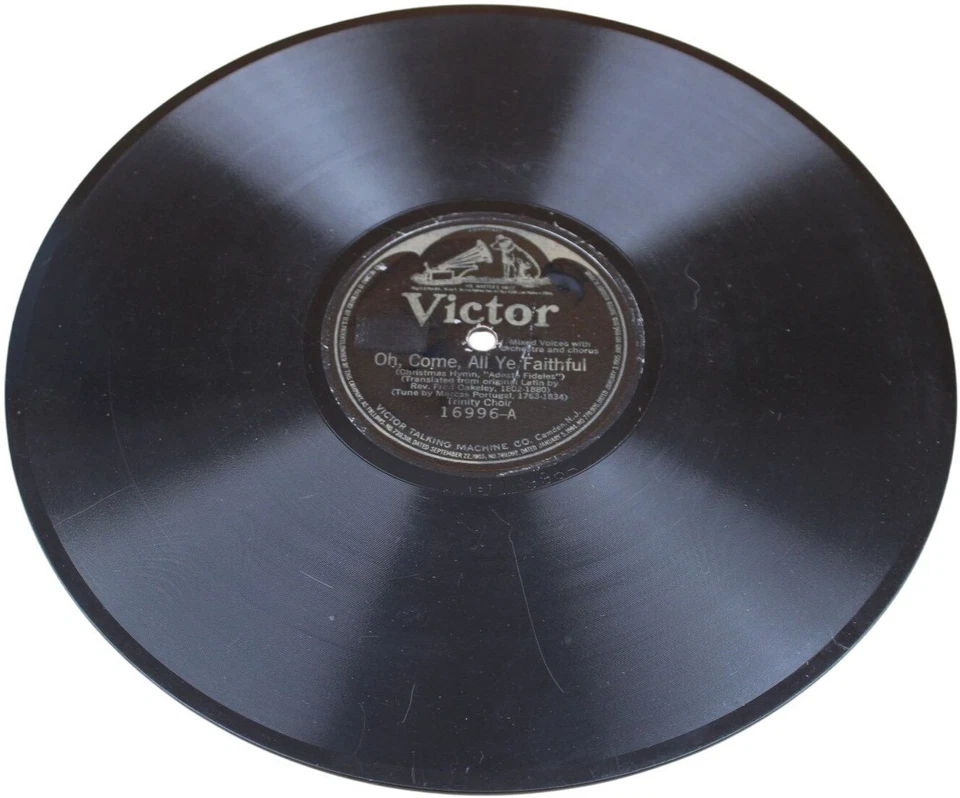 Trinity Choir Joy To The World / Oh Come All Ye Faithful 78 16996 c1908 - Image 2 of 2