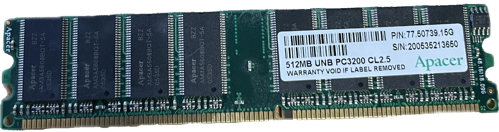 Kingston DDR1 SDRAM Computer 512 MB Capacity per Module Memory (RAM)