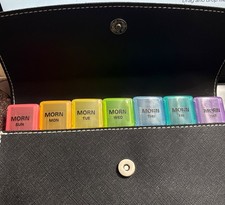 Jumbo Size 7 Day XL Pill Organizer Travel Box Vitamin Pills Container 4 Time