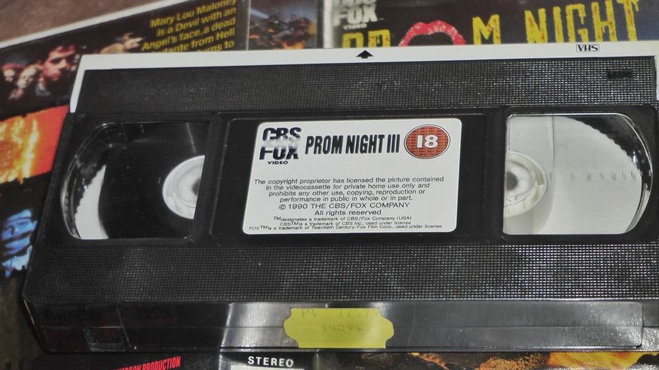 Prom Night 3 The Last Kiss VHS Video Tape Ex Rental Big Box Cert CBS/FOX - Image 2 of 4