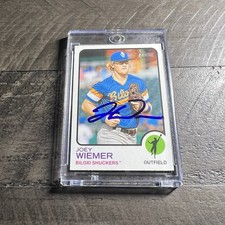 2022 Topps Heritage Minors Joey Wiemer Signed IP Autographed Auto #166 Card Reds