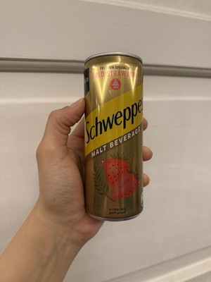1 Full Can Schweppes Gold  Strawberry Limited Edition 240ml   Egypt Arabia