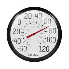  Big and Bold Wall Thermometer, Indoor Outdoor Thermometer, Wireless Black