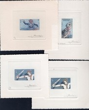 LAOS 1955 Ramajana 4 Unique Artist proofs signed Pheulpin