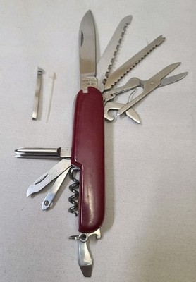 Red 3 3/4'' 14 In 1 Multi-Tool Multi Function Stainless Pocket Knife 
