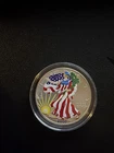 2000 American Eagle Walking Liberty Colored 1 Oz Fine Silver Dollar Uncirculated