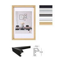 walther design Bilderrahmen Weiss 40 X 50 Cm Mit Passepartout, Steel Style