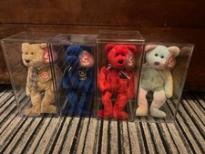 4 beanie babies bears ty in boxes immaculate condition