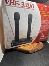 VocoPro VHF-3300 Dual Channel VHF Rechargeable Wireless Microphone System