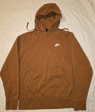 Small Nike Club Fleece Pullover Hoodie Burnt Orange