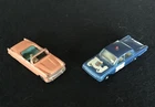 (2) Lesney Matchbox Cars: Ford Fairlane Police Car, &, Ford Zodiac , 1960's.