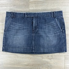 GAP Limited Edition 12 Denim Mini Skirt Jean Low Mid Rise Medium Wash Y2K 90s