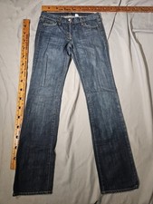 J Crew Jeans Womens Size 2 Tall Blue Denim Made In USA Straight Pants Y2k