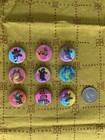 Lot Of 9 😸☕️ Handmade 🌼👻 1 Inch Cat, Ghosts & Flower Pin Buttons Pinbacks Set — photo 3