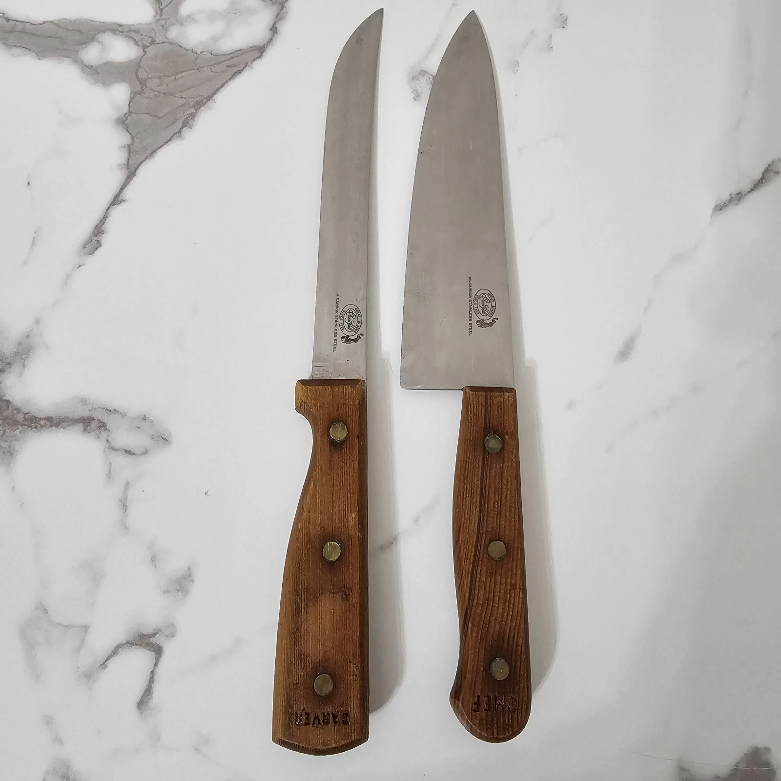 Carver Hall Hi-Carbon Stainless Steel Chef Knife & Carver Knife