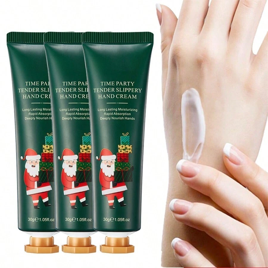 3pcs Christma Hand Cream Set, Strong Moisturizing Formula for Dry Cracked Hands - Image 2 of 4