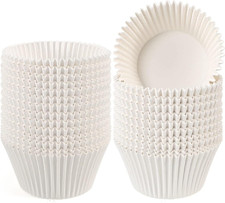 300-Count Jumbo Cupcake Liners White Paper Large Muffin Baking Cups