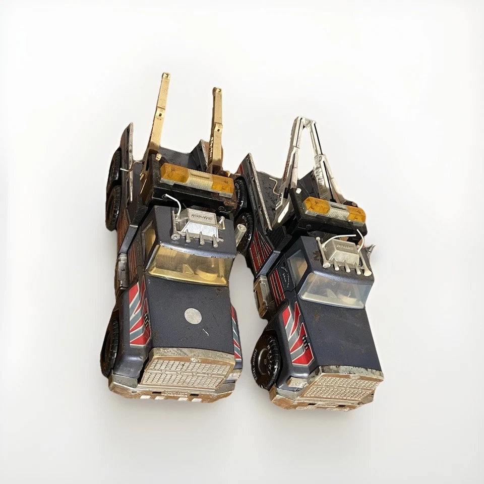VTG 2X 1980s NYLINT 16” Pressed Steel 24 Hour Towing Recovery Wrecker Tow Trucks - Image 2 of 4