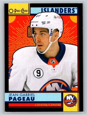 2022-23 O-Pee-Chee Retro Black Border Jean-Gabriel Pageau 077/100 New York