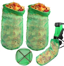 2PCS Wood Chipper Shredder Collection Bag, 27" x 59" Drawstring Thickened Leaf B
