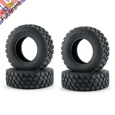 4Pack 1/14 RC Car Rubber Wheel Tires Tyres For Tamiya Tractor Trailer Upgrade O