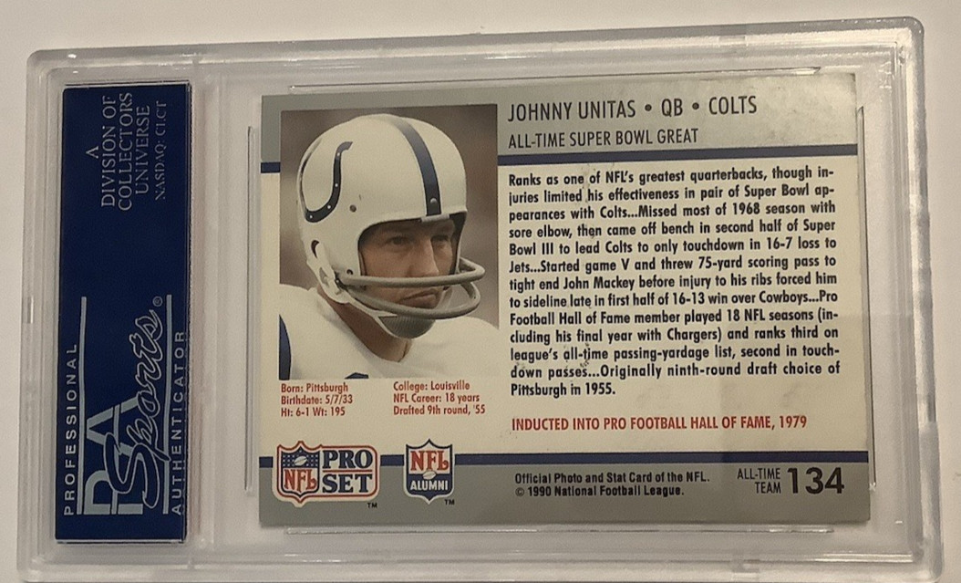 Johnny Unitas Signed Card PSA/DNA  Certified Autograph On Card Autograph Colts view 8