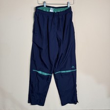 Vintage Adidas Mesh Lined Windbreaker Track Pants Blue Men's Size Medium M VTG