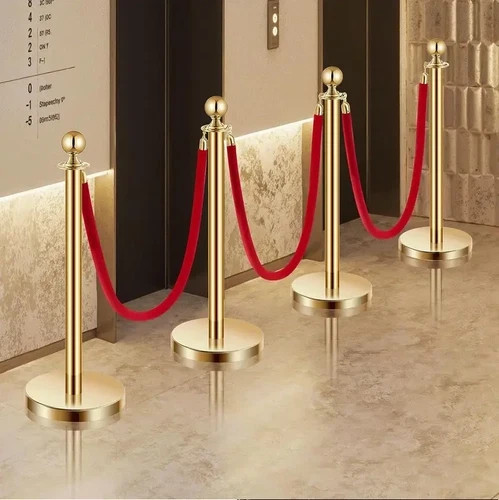 Jim Morrison Doors home *3 Pc Set: Red Rope & 2 Gold Brass Stanchions/Vegas P/U