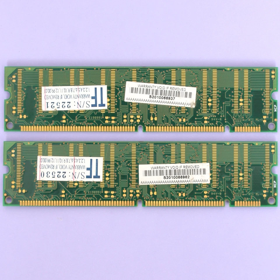 256MB SDRAM RAM 168 Pin (2 x 128MB) PC133 133Mhz Single Sided Memory NCP TESTED - Image 2 of 2