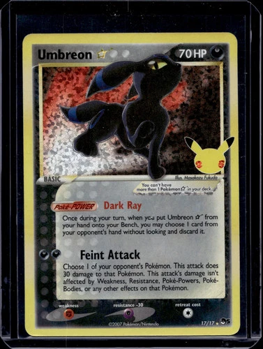2021 Pokemon SWSH Celebrations Umbreon Gold Star Classic #17/17