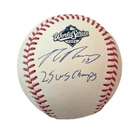 Max Muncy Dodgers Signed Auto Inscribed “25 World Series Champs” Baseball JSA