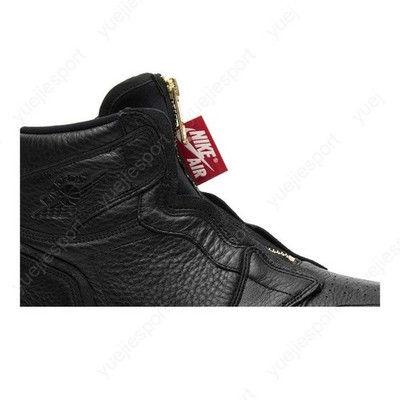 Size 5.5 - Air Jordan 1 Retro Zip High Black W for sale online | eBay