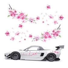 2 Sheets Cherry Blossom Car Decal, Cherry Blossom Vinyl Car Sticker Scratches
