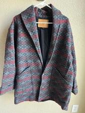 TRUE GRIT Red Southwest RARE Wool VINTAGE Coat Men’s size 3XL