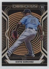 2021 Panini Chronicles Obsidian Electric Etch Orange 14/28 Sixto Sanchez 03bh