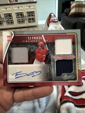2022 Absolute Baseball TJ Friedl Tools of the Trade Rookie 3 Patch Auto /199