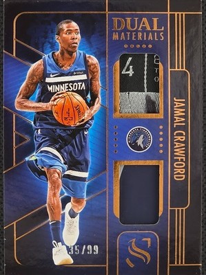  2024-25 Panini Select Jamal Crawford Dual Materials /99 LAUNDRY TAG 