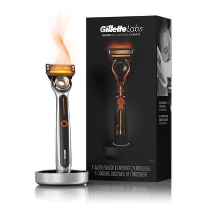 Gillette Labs Heated Razor Cordless Waterproof 5-Blade w/ 2 Cartridges & Dock