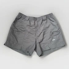 Aftco Shorts Mens 42 Cargo Pockets Fishing Elastic Waist Nylon Grey