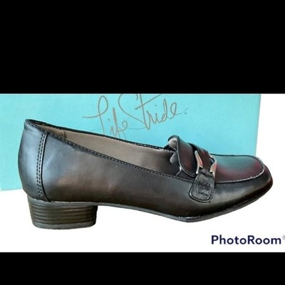 LifeStride New Bishop Black Soft System Heel Loafers Shang Lang Shoes 6 NIB