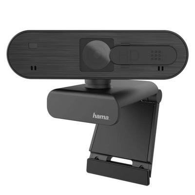 Hama Webcam 1080p Full HD mit Stereo Mikrofon (PC Webcam mit Autofokus und intel