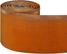 Corten Steel Metal Lawn Edging 5 Metre (16.5ft), Roll, Pre-Rusted Metal Garden 