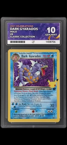 Pokemon Card Dark Gyarados 8/82 Celebrations Classic Collection ACE 10