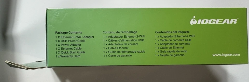 IOGEAR Universal RJ-45 Ethernet to Wi-Fi Wireless Adapter Dongle with WPS GWU637 - Image 3 of 4