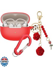 Case for SHOKZ OpenDots ONE Case Cover with Flower Keychain, Cute