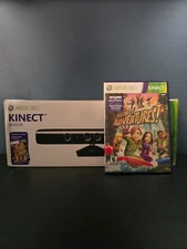 Microsoft Xbox 360 Kinect Motion Sensor Bar w/Kinect Adventures! Game- UNTESTED