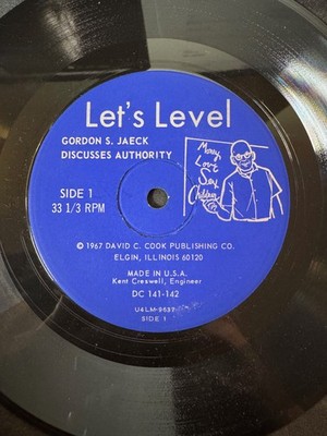 Gordon S. Jaeck - Let's Level  Discusses Authority 7'' 33rpm VG+