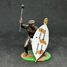 Trophy of Wales Hand to Hand Zulu War Zulu Warrior with Knobkerrie